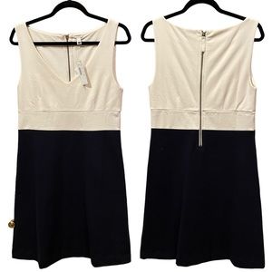NWT J.Crew Colorblock‎ V-Neck Dress
